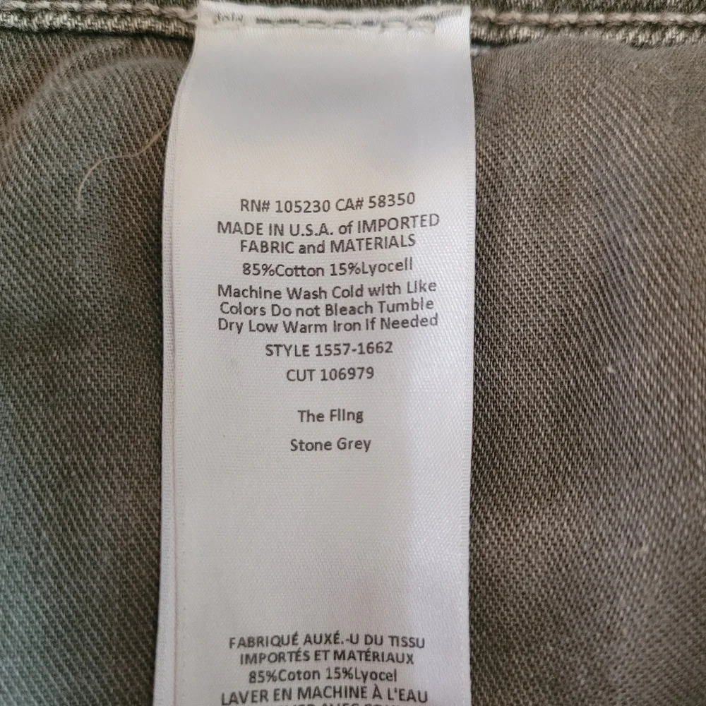 Current/Elliott The Fling boyfriend jeans in Stone Grey size 24​ - Picture 11 of 11